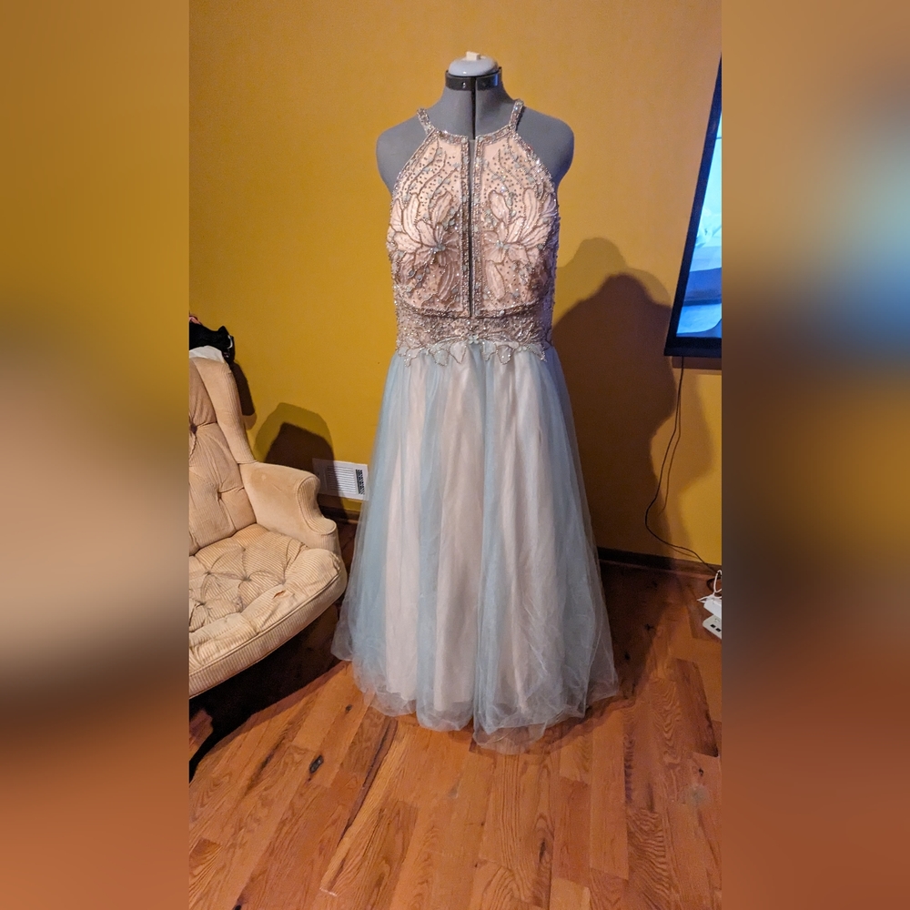 Formal Beaded Floor Length Gown